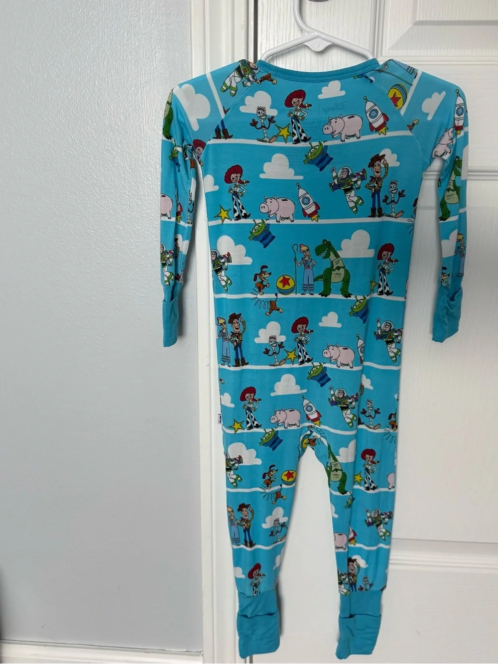 Little Sleepies Blue Toy Story Character Zip One-Piece Footie